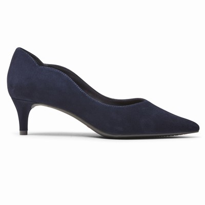 Salto Alto Rockport Total Motion Noelle Scalloped-Back Mulher Azul Marinho PT-58261